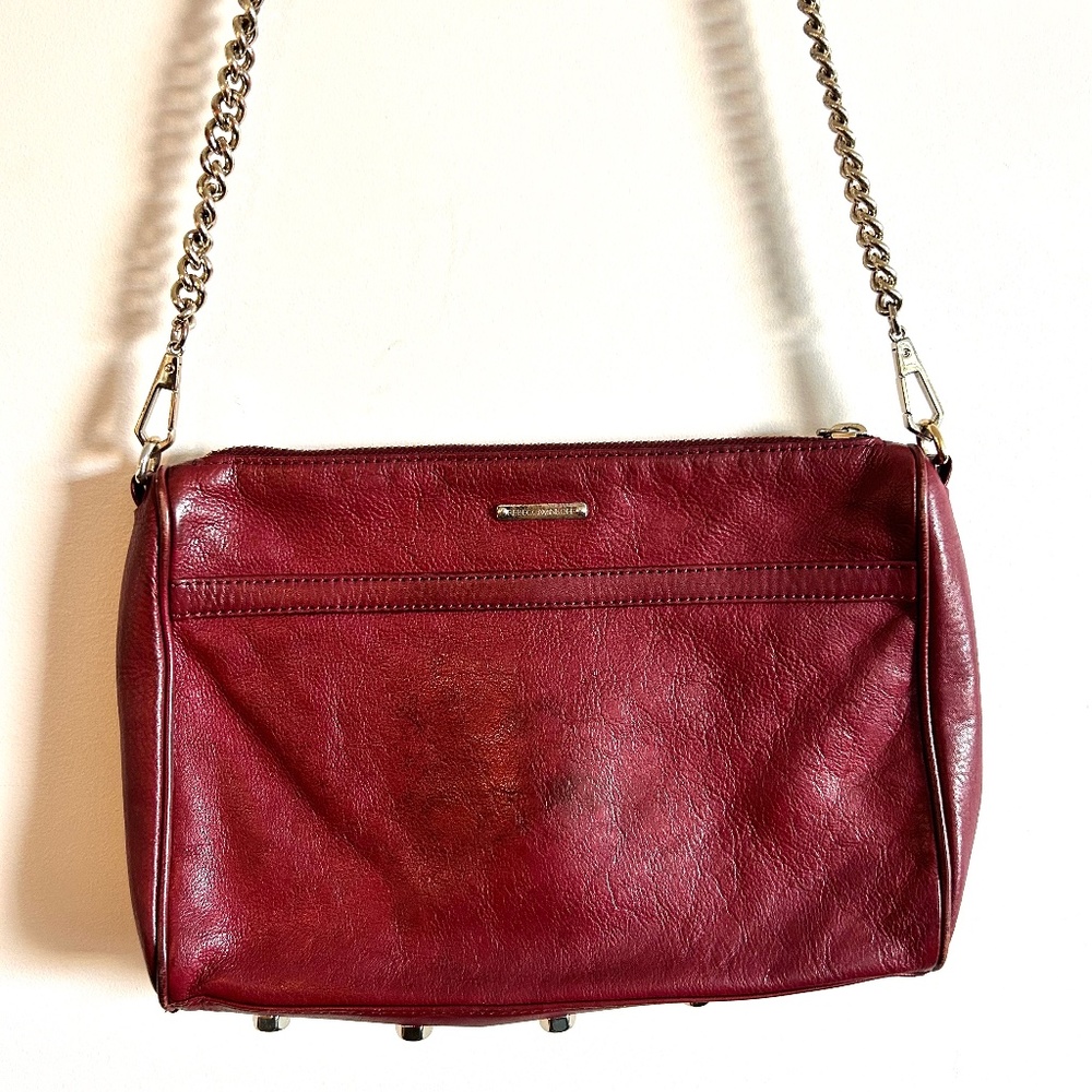 Rebecca Minkoff Burgundy Crossbody Leather Purse - Picture 3 of 5